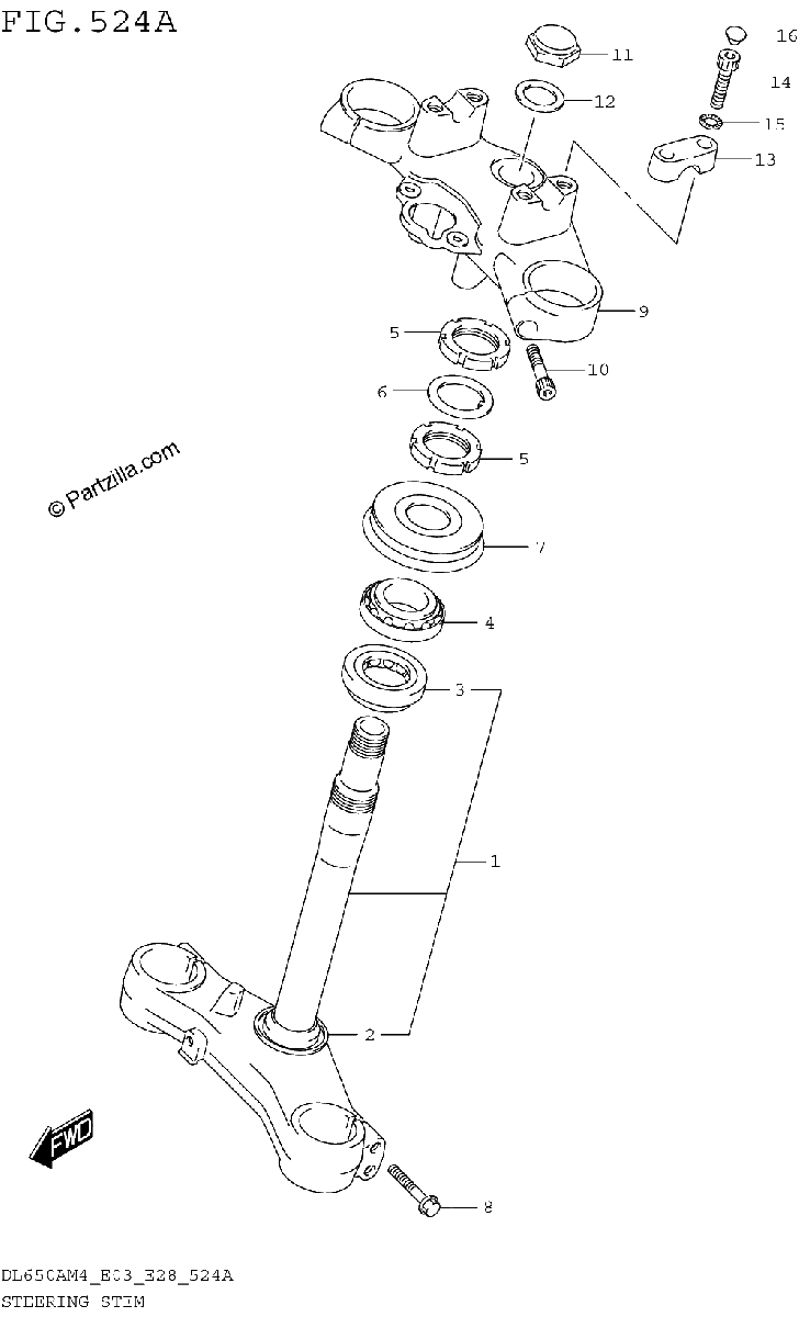 Diagrama de STEERING STEM