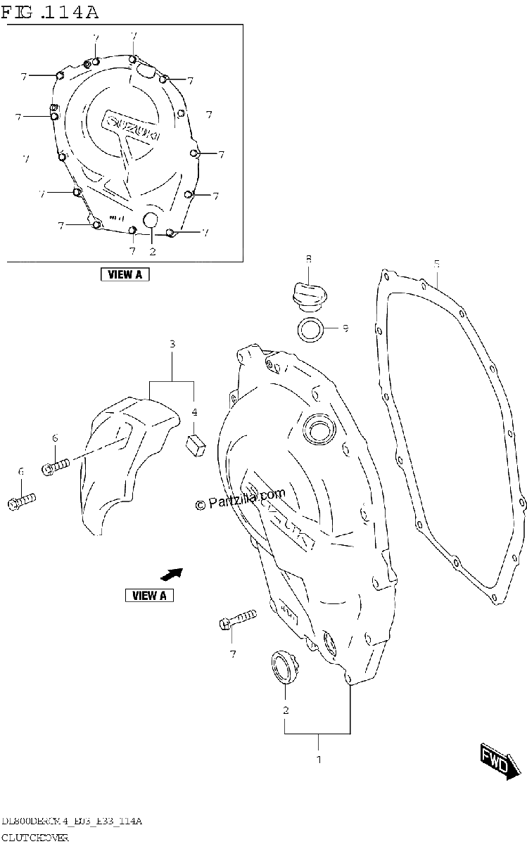 Diagrama de CLUTCH COVER