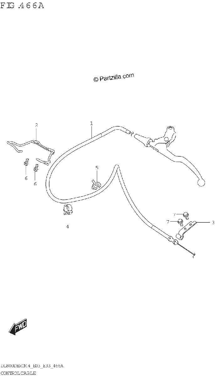 Diagrama de CONTROL CABLE