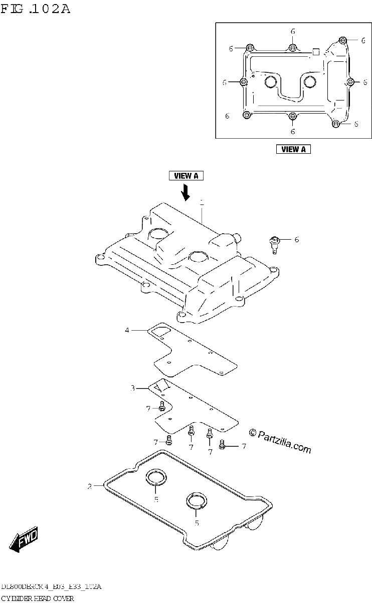 Diagrama de CYLINDER HEAD COVER