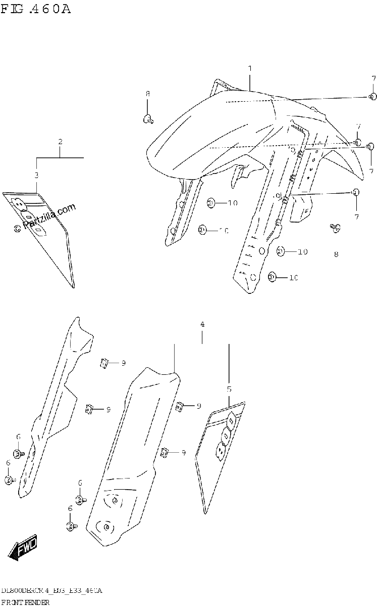 Diagrama de FRONT FENDER