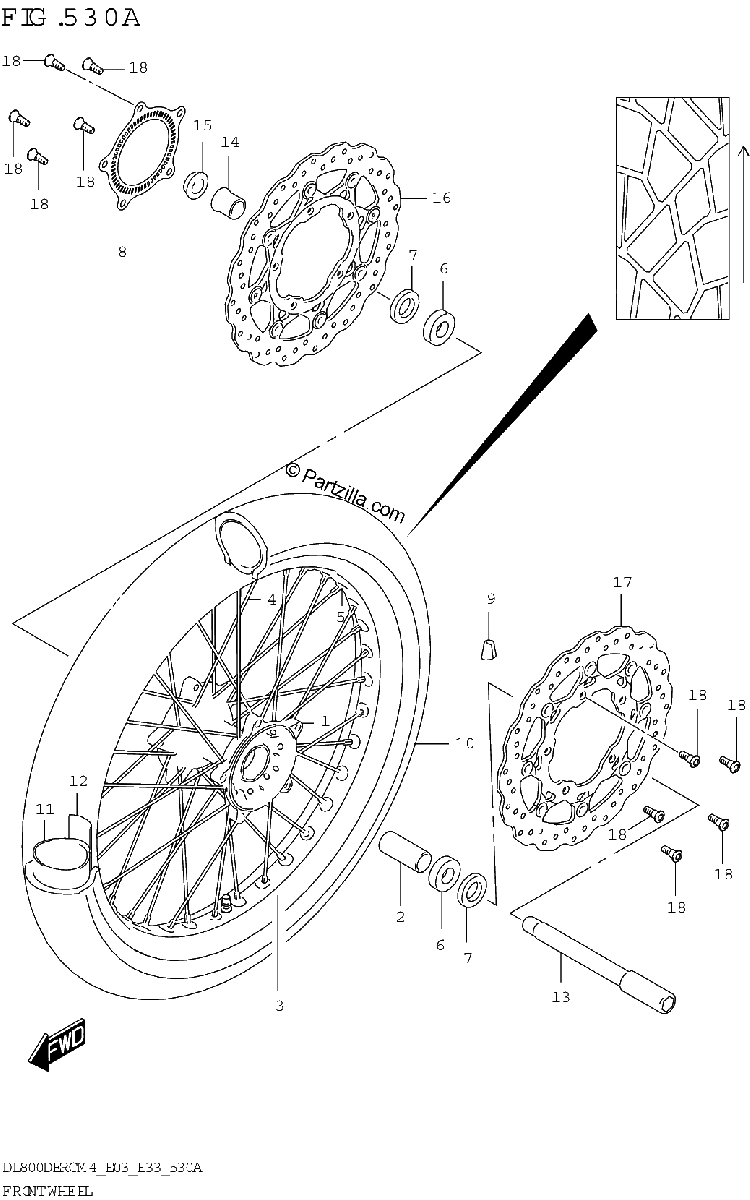 Diagrama de FRONT WHEEL