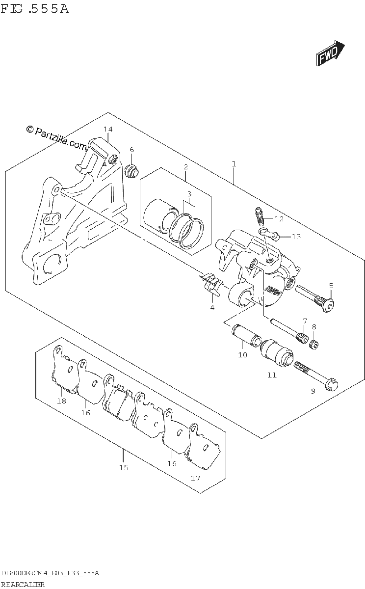 Diagrama de REAR CALIPER