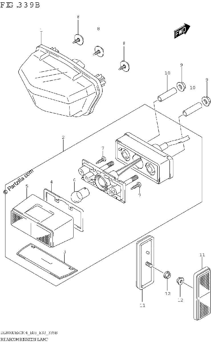 Diagrama de REAR COMBINATION LAMP