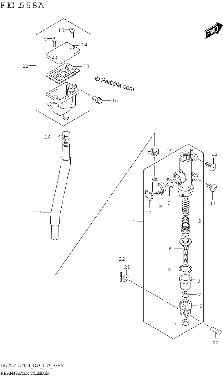 Diagrama de REAR MASTER CYLINDER