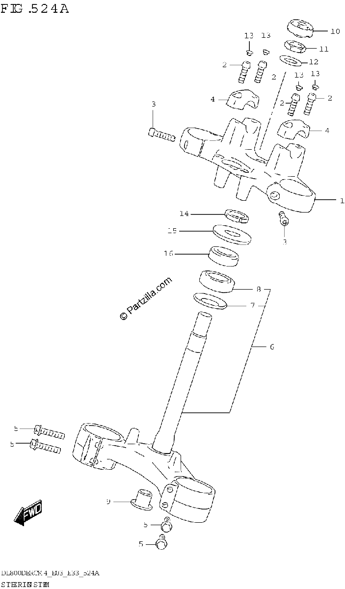Diagrama de STEERING STEM