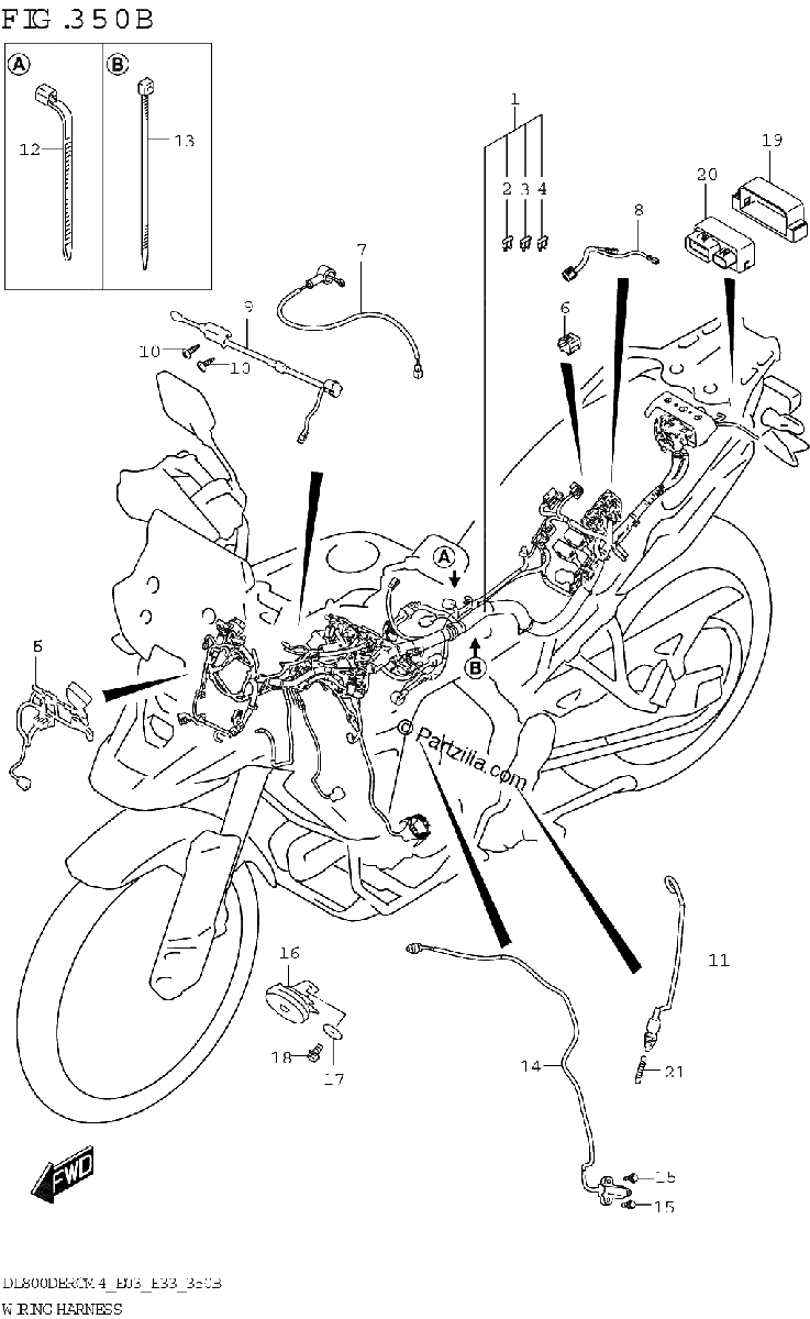 Diagrama de WIRING HARNESS