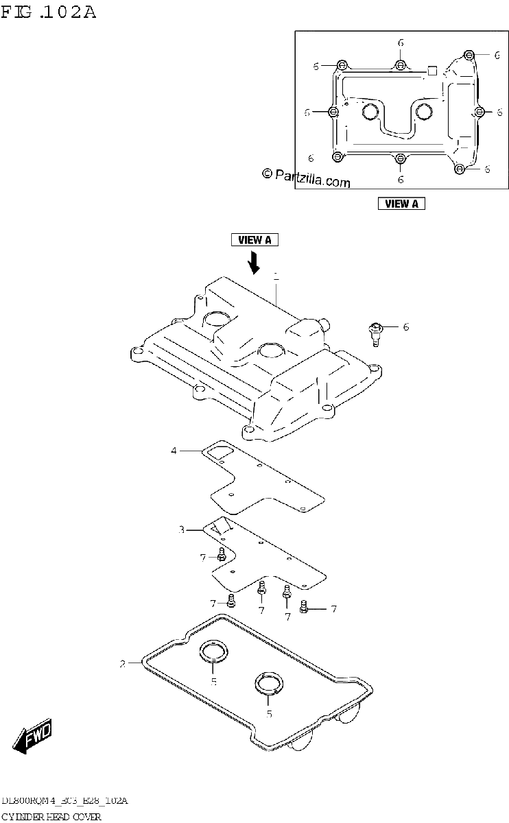 Diagrama de CYLINDER HEAD COVER