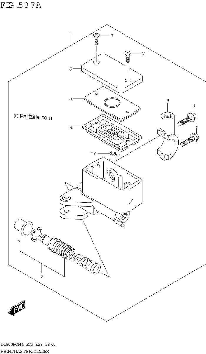 Diagrama de FRONT MASTER CYLINDER