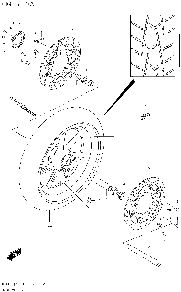 Diagrama de FRONT WHEEL