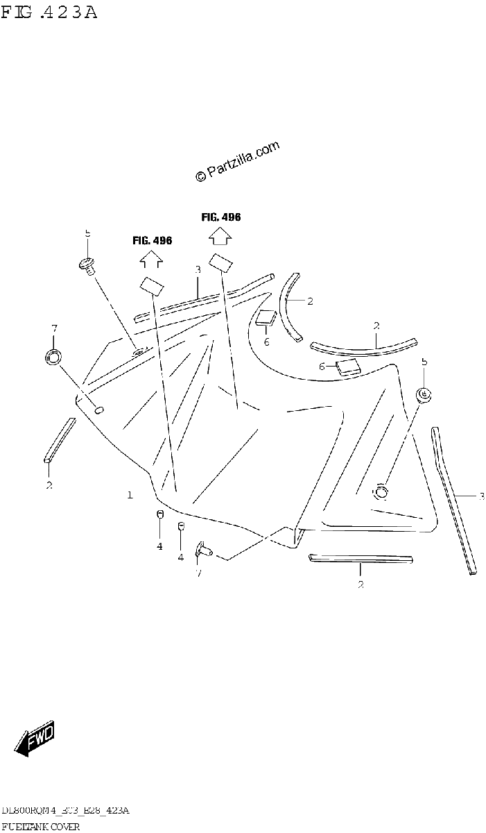 Diagrama de FUEL TANK COVER