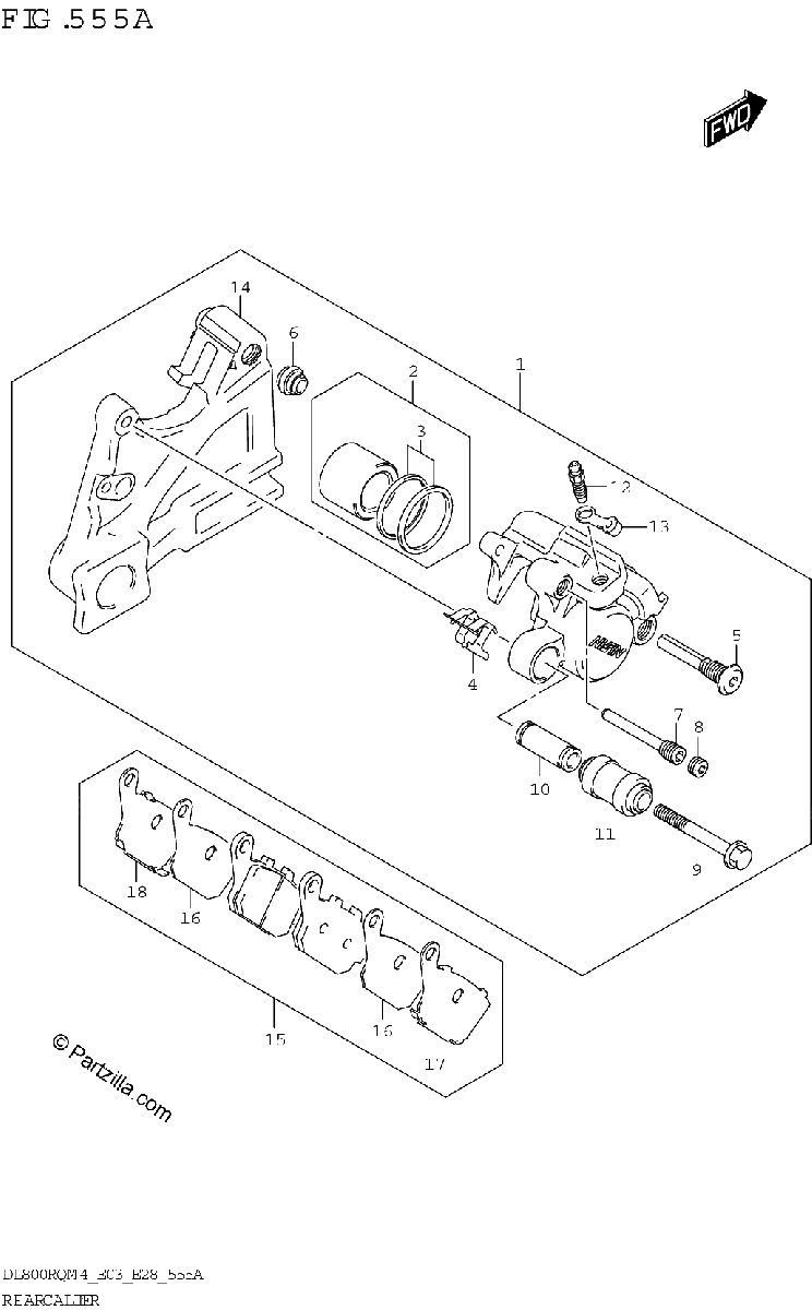 Diagrama de REAR CALIPER