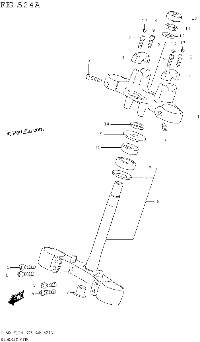 Diagrama de STEERING STEM