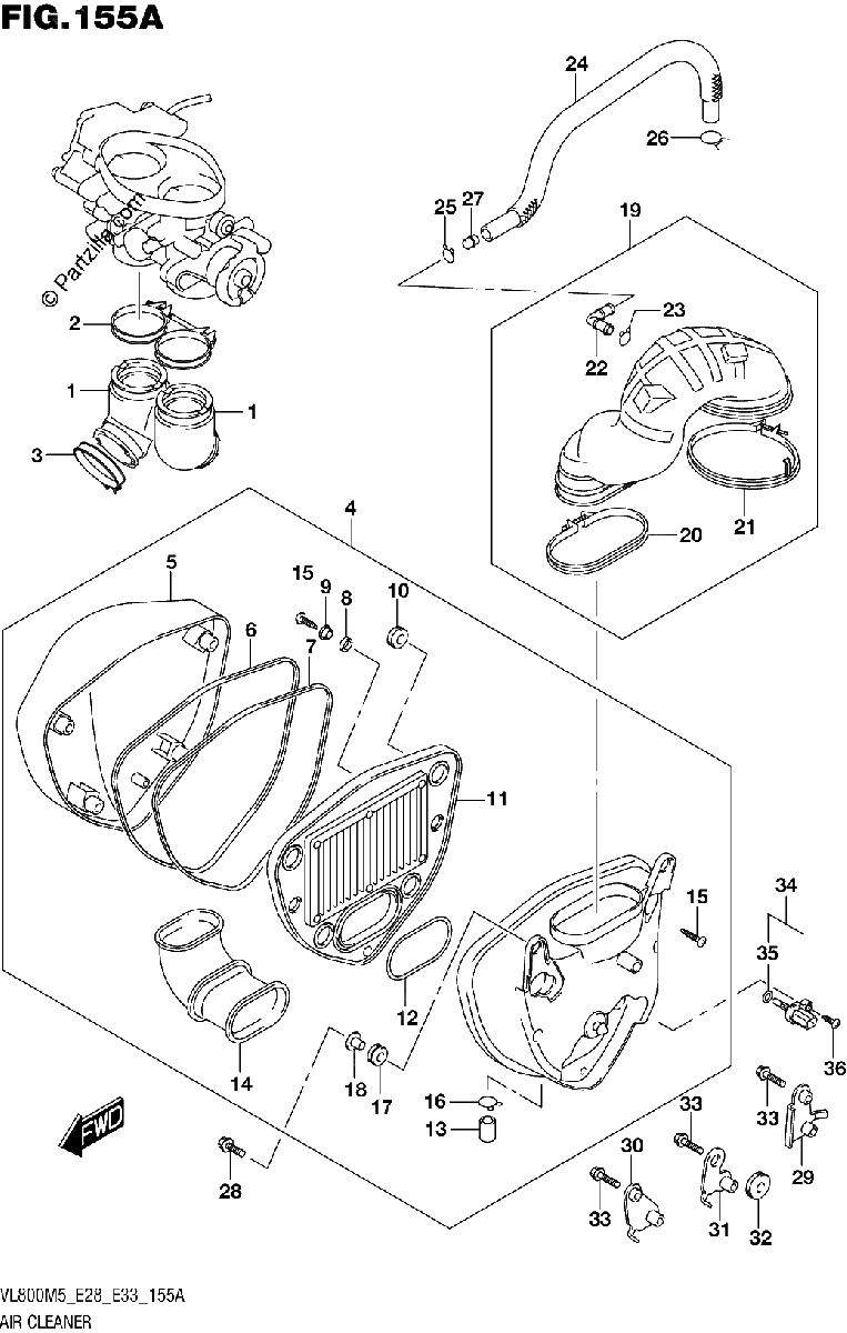 Diagrama de AIR CLEANER
