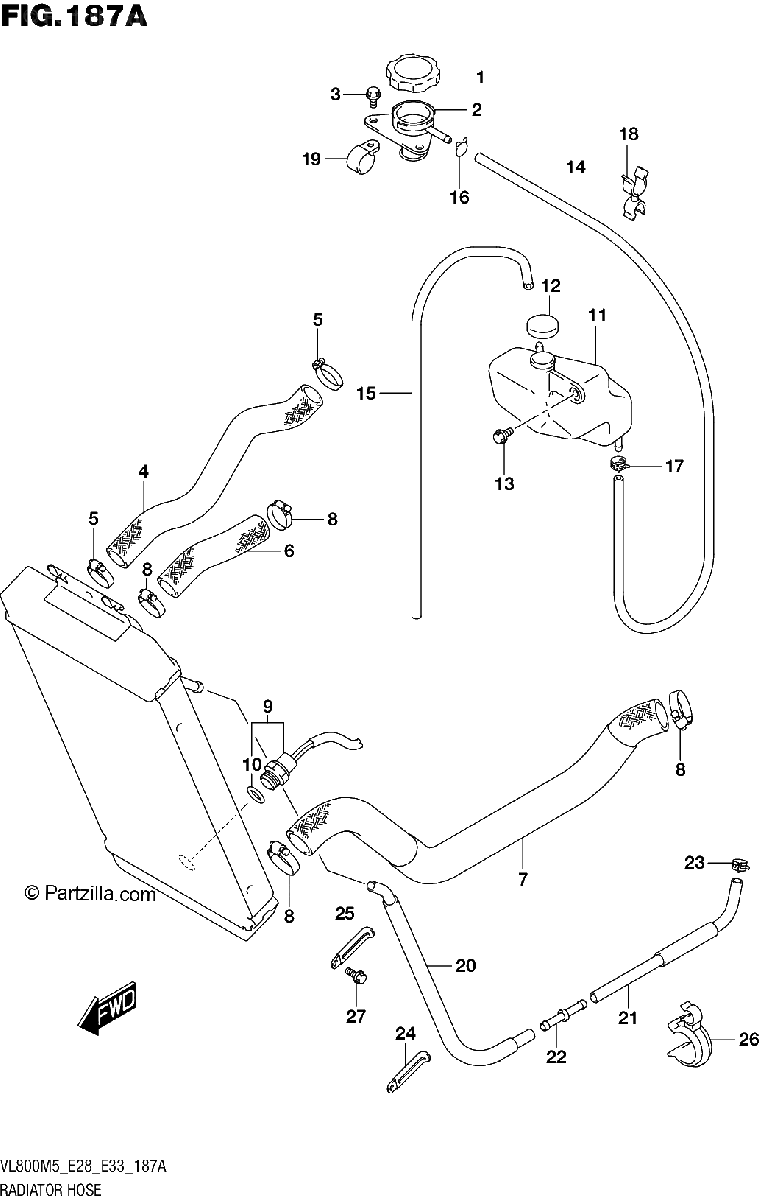 Diagrama de RADIATOR HOSE