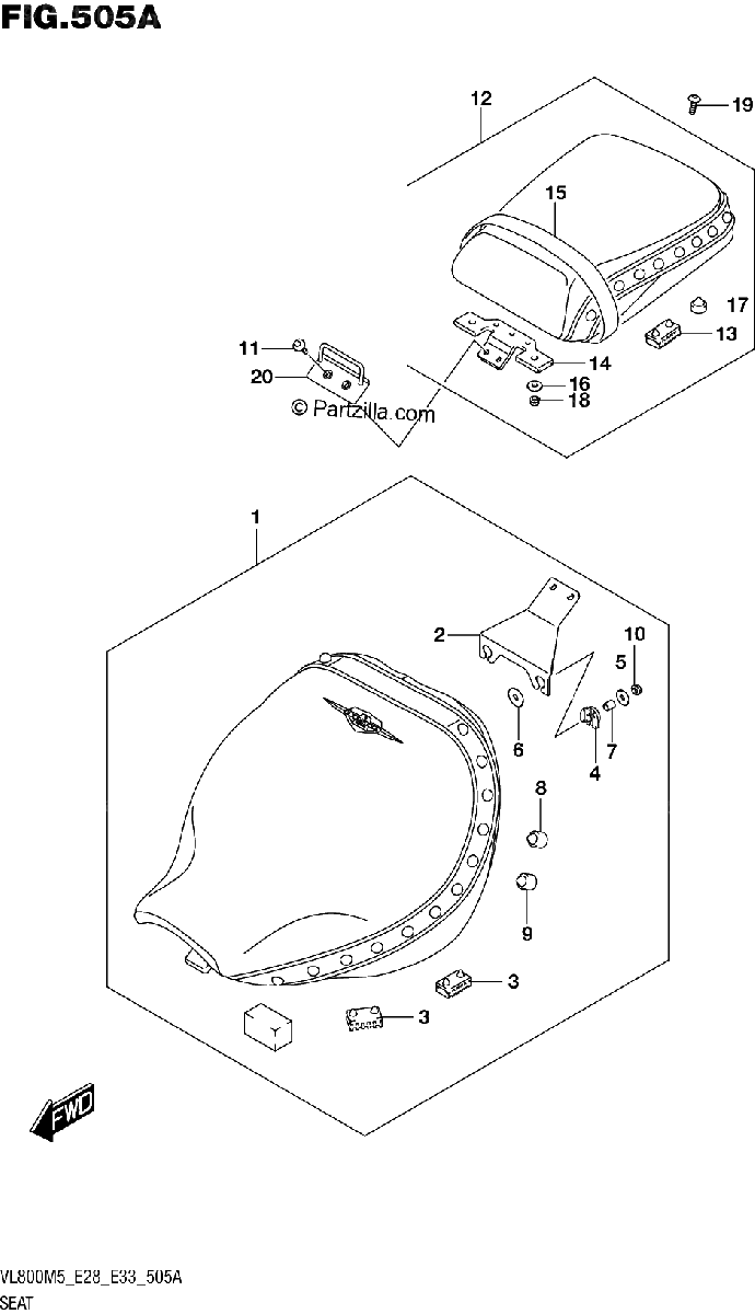 Diagrama de SEAT VL800T