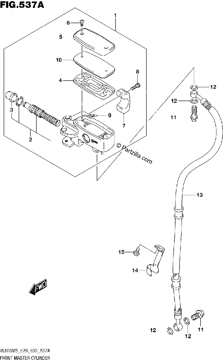 Diagrama de FRONT MASTER CYLINDER