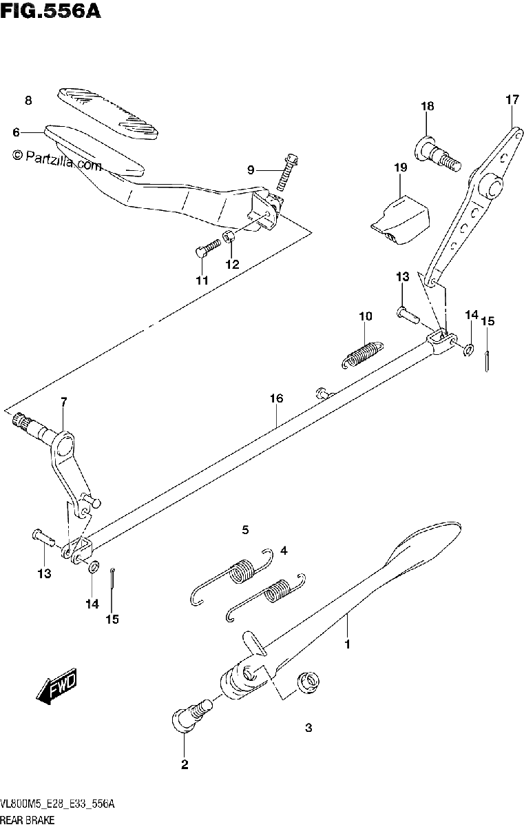 Diagrama de REAR BRAKE