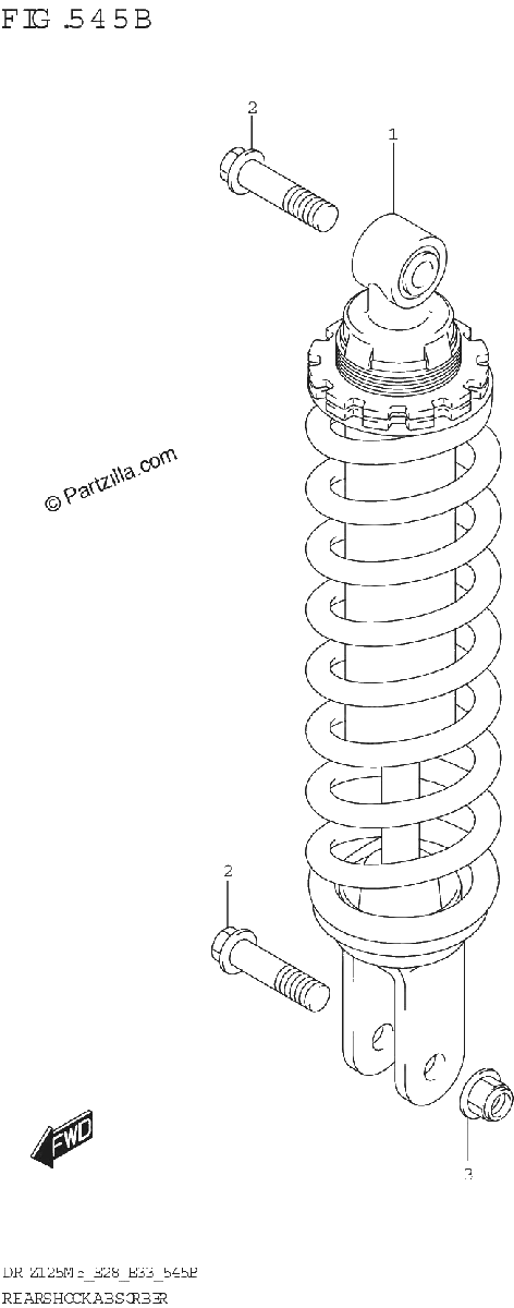 Diagrama de REAR SHOCK ABSORBER DR Z125L