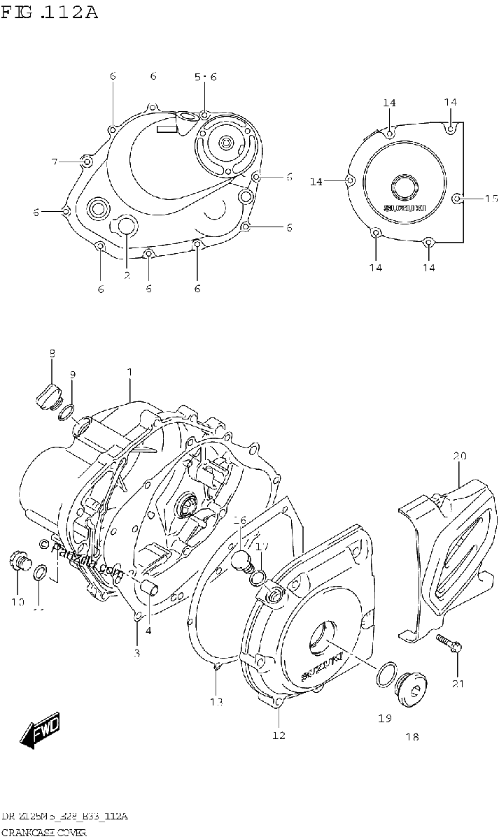 Diagrama de CRANKCASE COVER