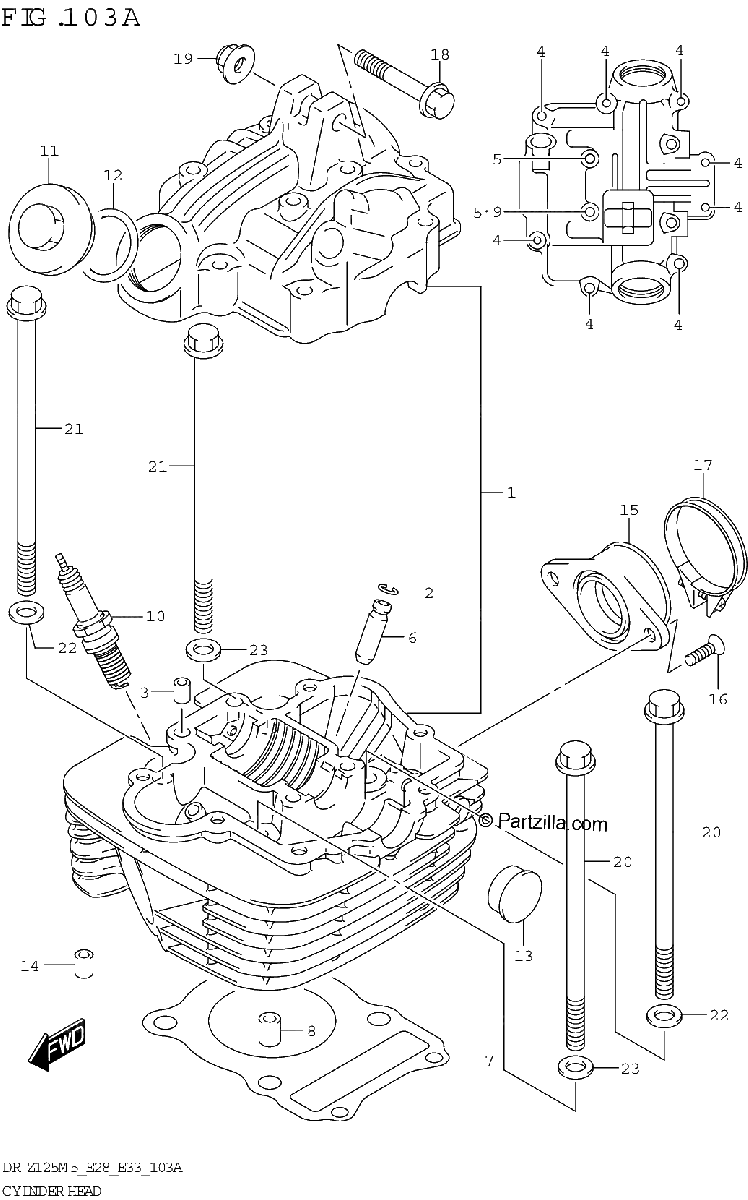 Diagrama de CYLINDER HEAD
