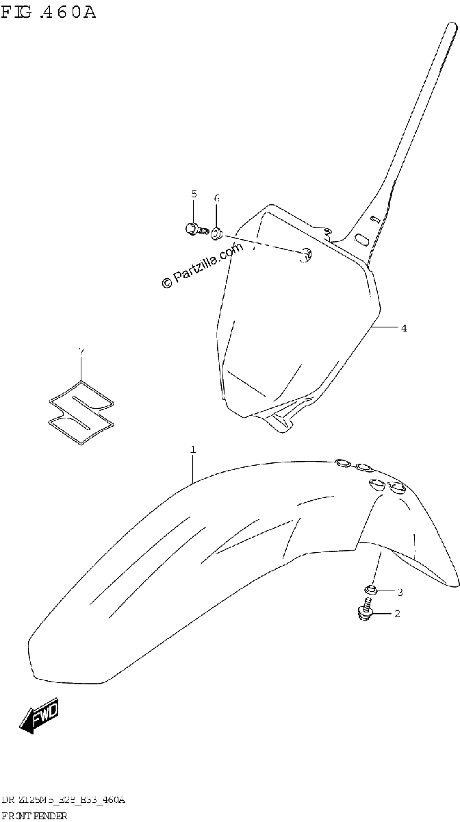 Diagrama de FRONT FENDER