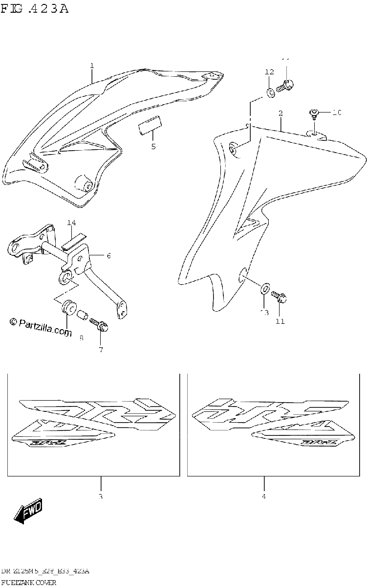 Diagrama de FUEL TANK COVER