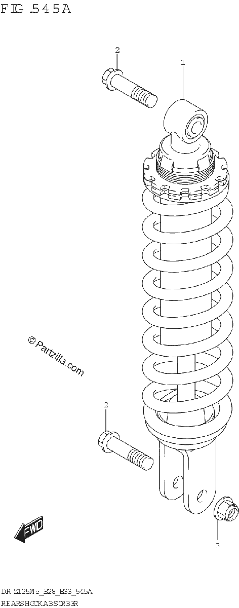 Diagrama de REAR SHOCK ABSORBER DR Z125