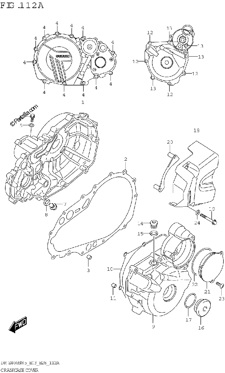 Diagrama de CRANKCASE COVER
