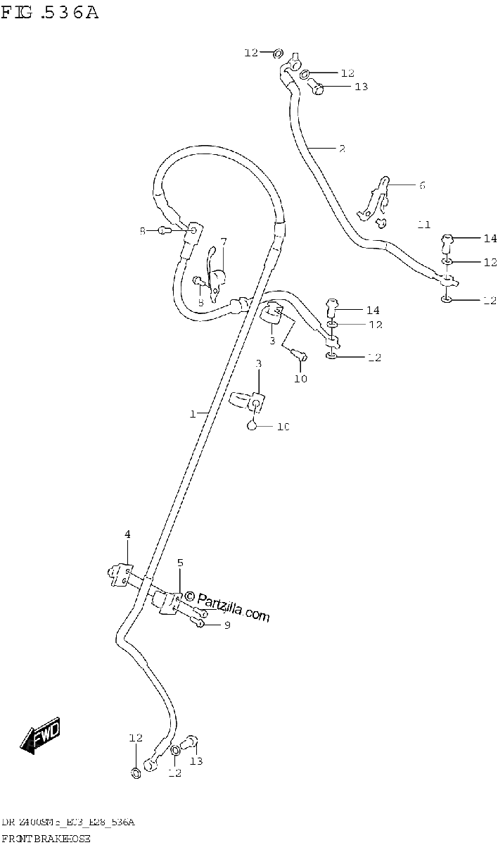 Diagrama de FRONT BRAKE HOSE