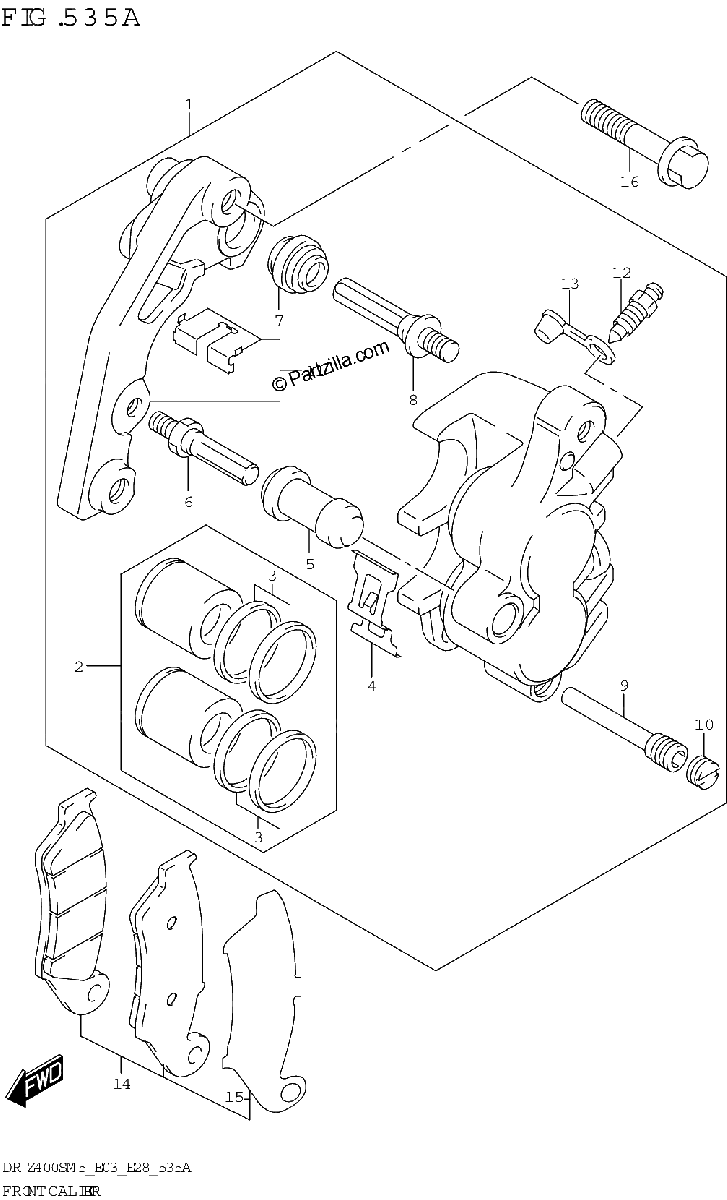 Diagrama de FRONT CALIPER