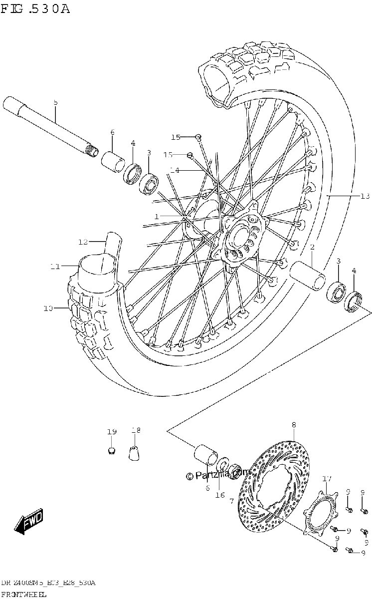 Diagrama de FRONT WHEEL