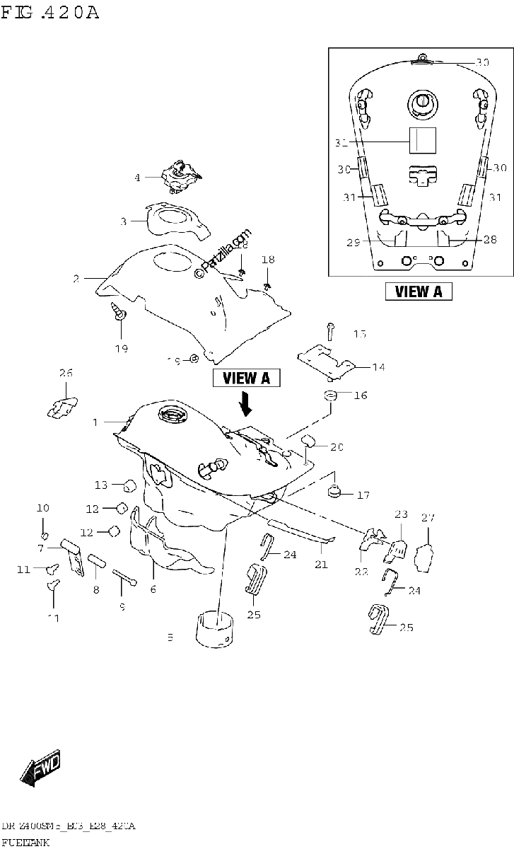 Diagrama de FUEL TANK E03 E28
