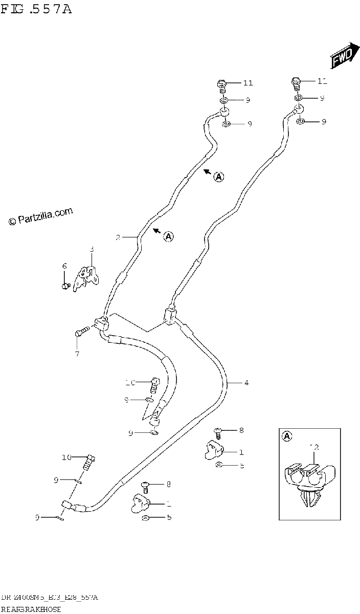 Diagrama de REAR BRAKE HOSE