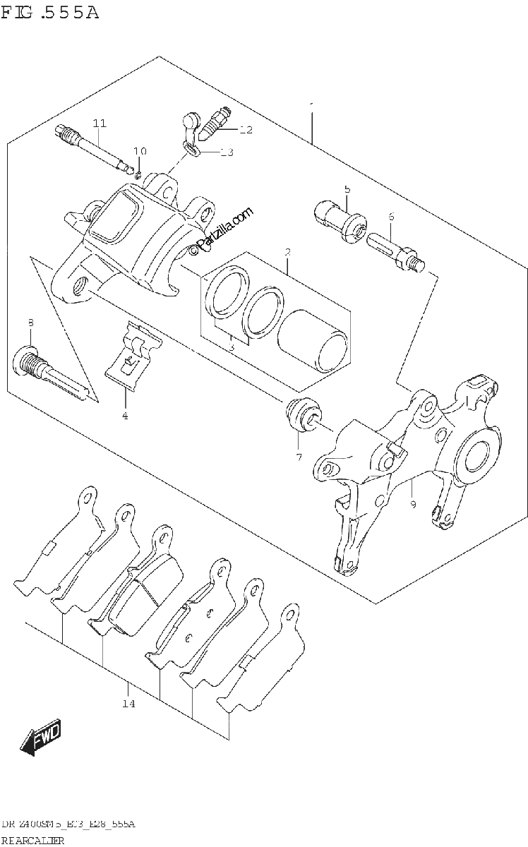 Diagrama de REAR CALIPER