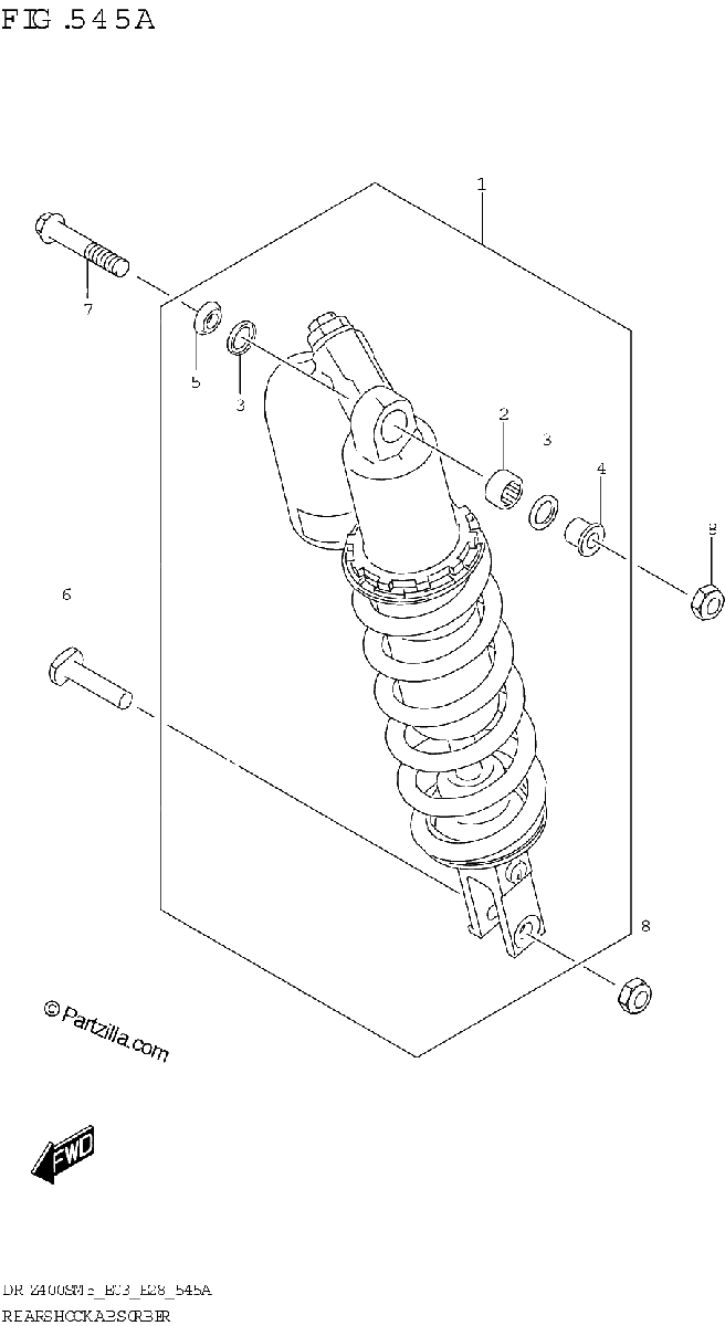 Diagrama de REAR SHOCK ABSORBER