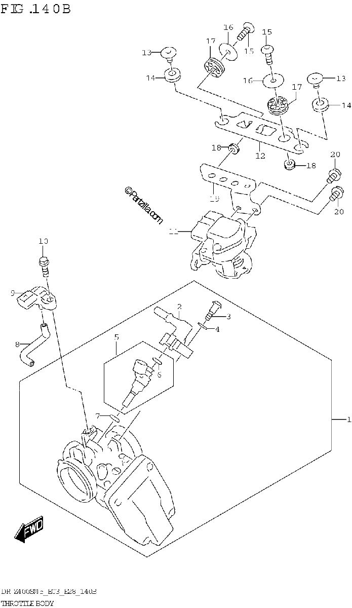 Diagrama de THROTTLE BODY E33