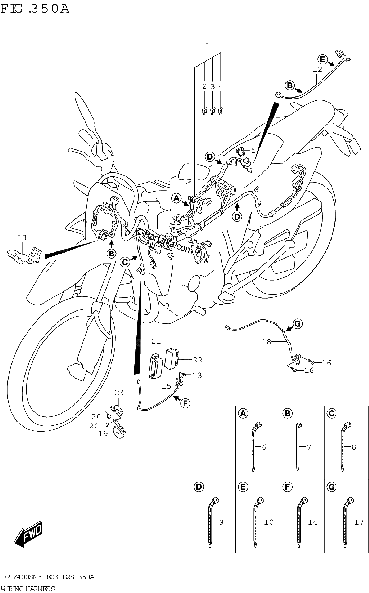 Diagrama de WIRING HARNESS E03 E28