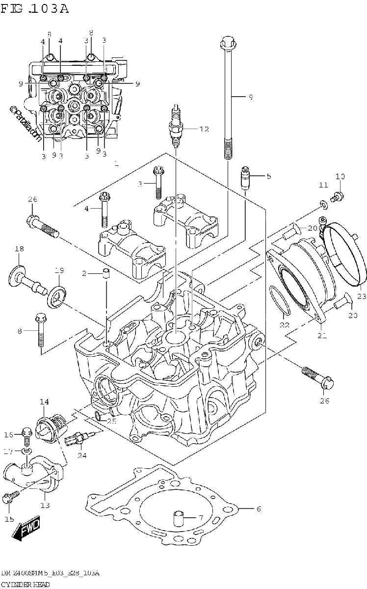 Diagrama de CYLINDER HEAD