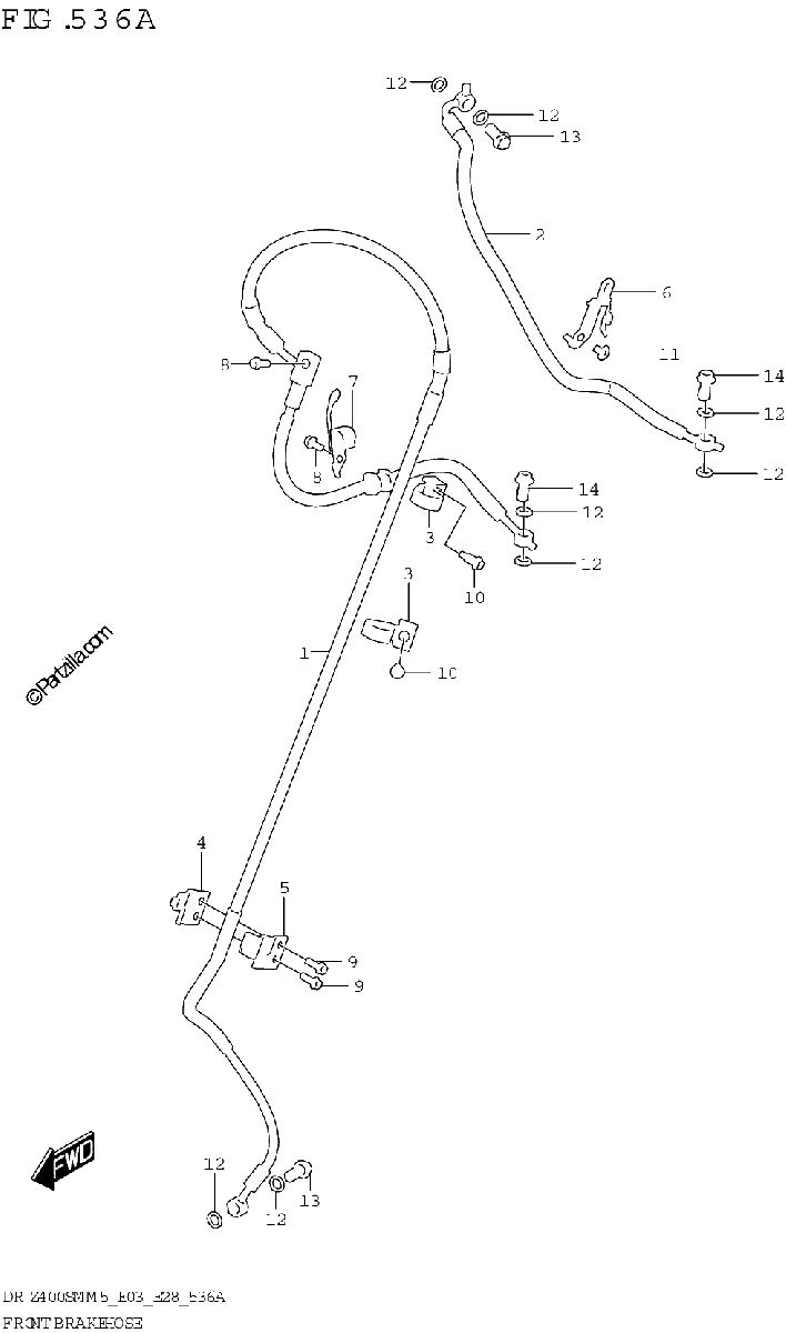 Diagrama de FRONT BRAKE HOSE