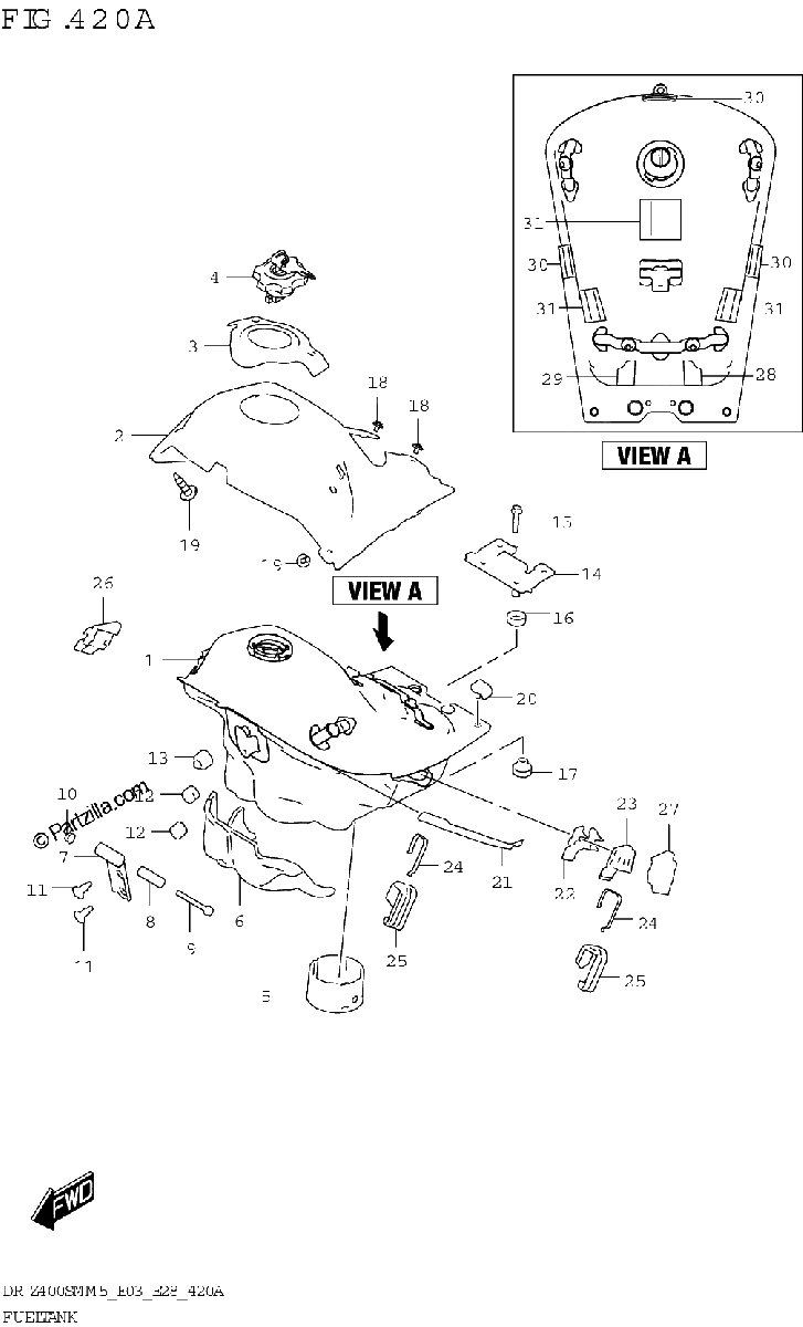 Diagrama de FUEL TANK E03 E28