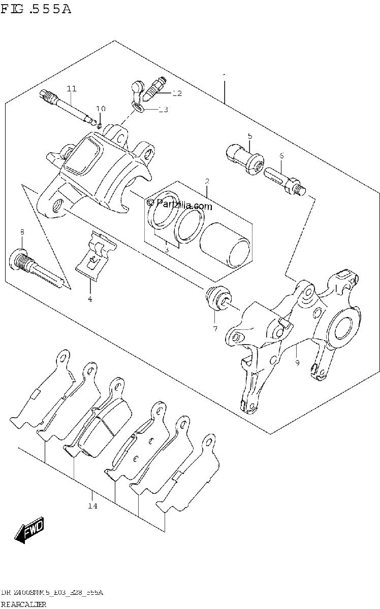Diagrama de REAR CALIPER
