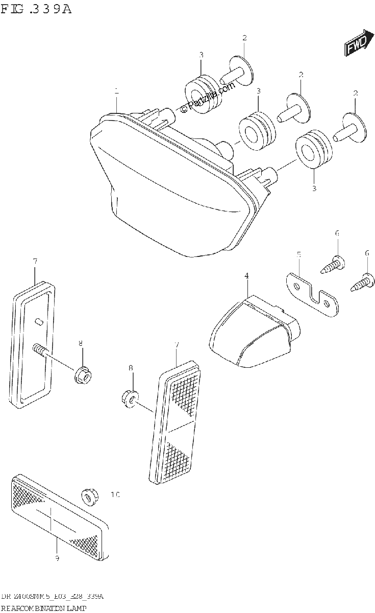Diagrama de REAR COMBINATION LAMP