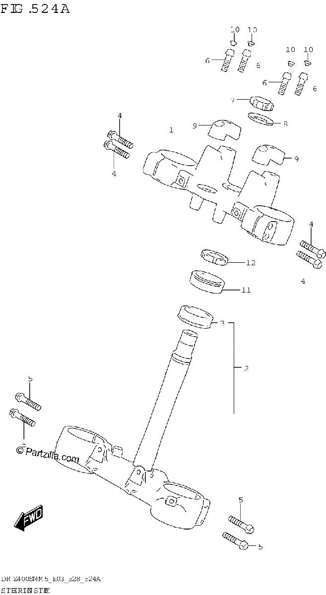 Diagrama de STEERING STEM