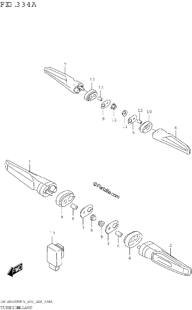 Diagrama de TURNSIGNAL LAMP