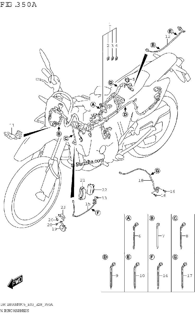 Diagrama de WIRING HARNESS E03 E28