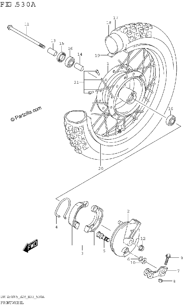 Diagrama de FRONT WHEEL