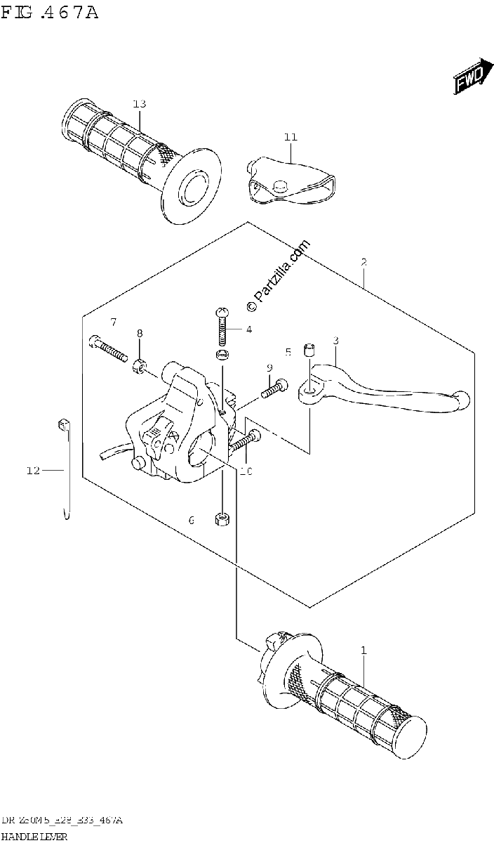 Diagrama de HANDLE LEVER