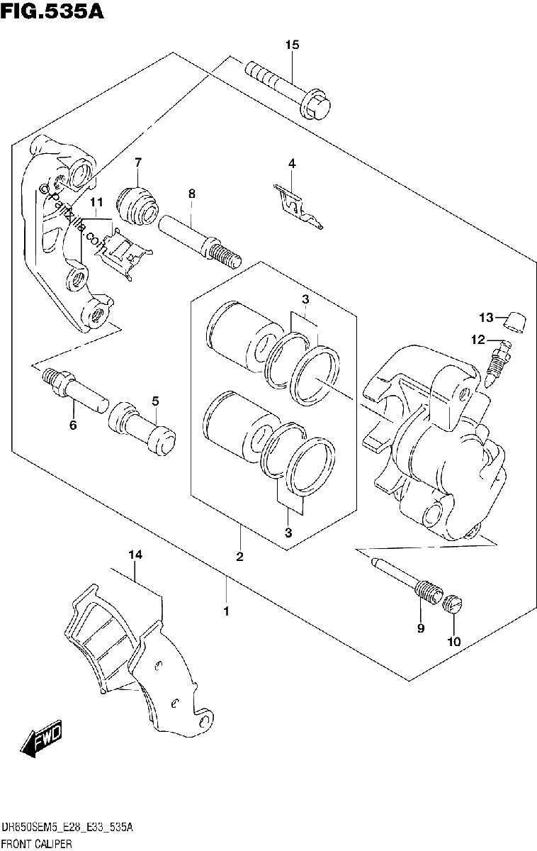 Diagrama de FRONT CALIPER