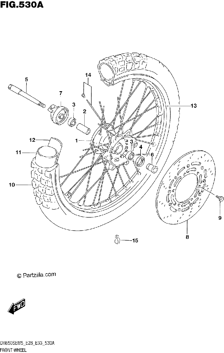 Diagrama de FRONT WHEEL